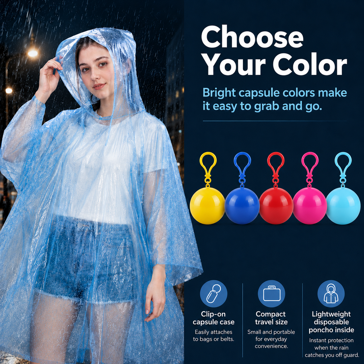 ✨Limited Time Promotion 50% OFF Mini Ball Shape Convenient Raincoat🌧️🥼