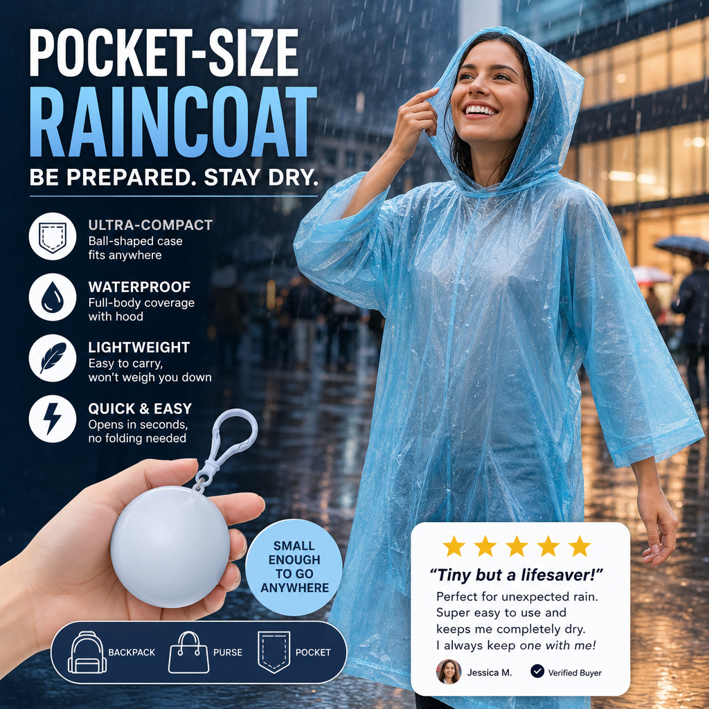 🔥Limited Time Promotion 50% OFF🔥Mini Ball Shape Convenient Raincoat